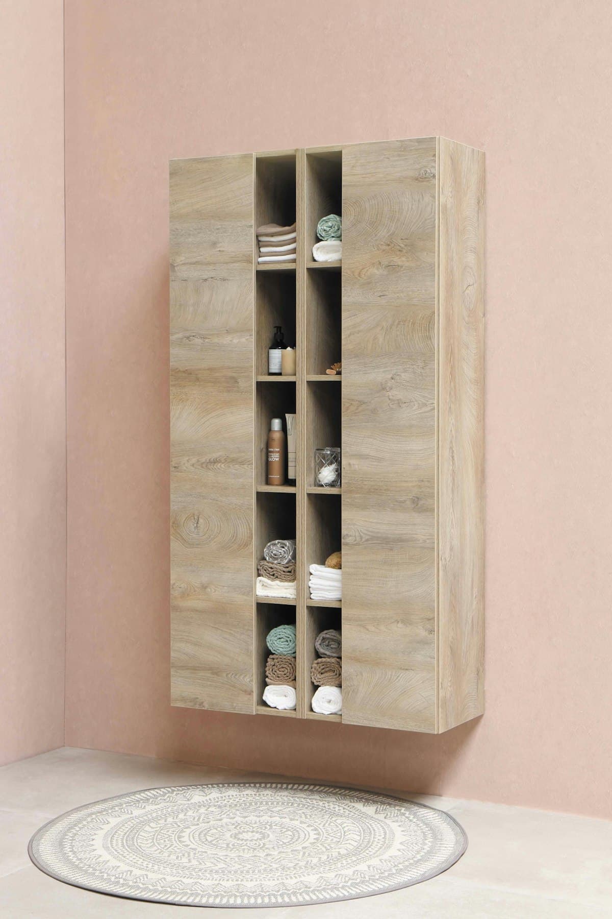 Teak Veneer TV console